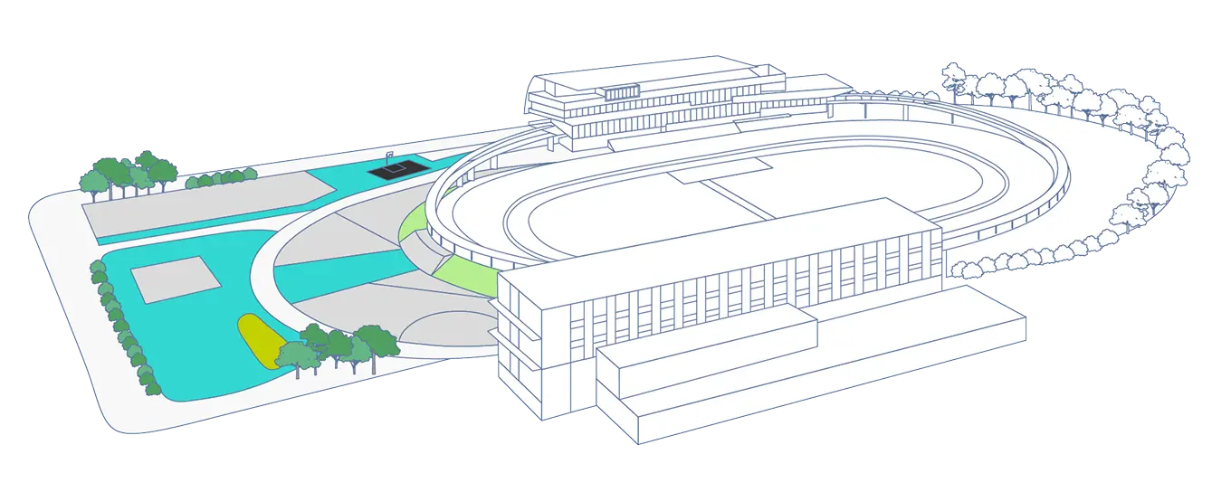 アーバンサイクルスポーツパーク エリア図